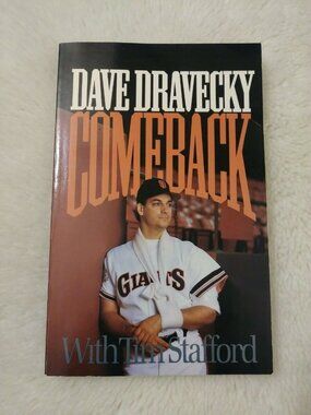 Dave Dravecky Comeback Book Baseball History Cancer Story (1990 Paperback)